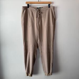 Lauren Ralph Lauren Women's Drawstring Jogger Pants Tan Size 12